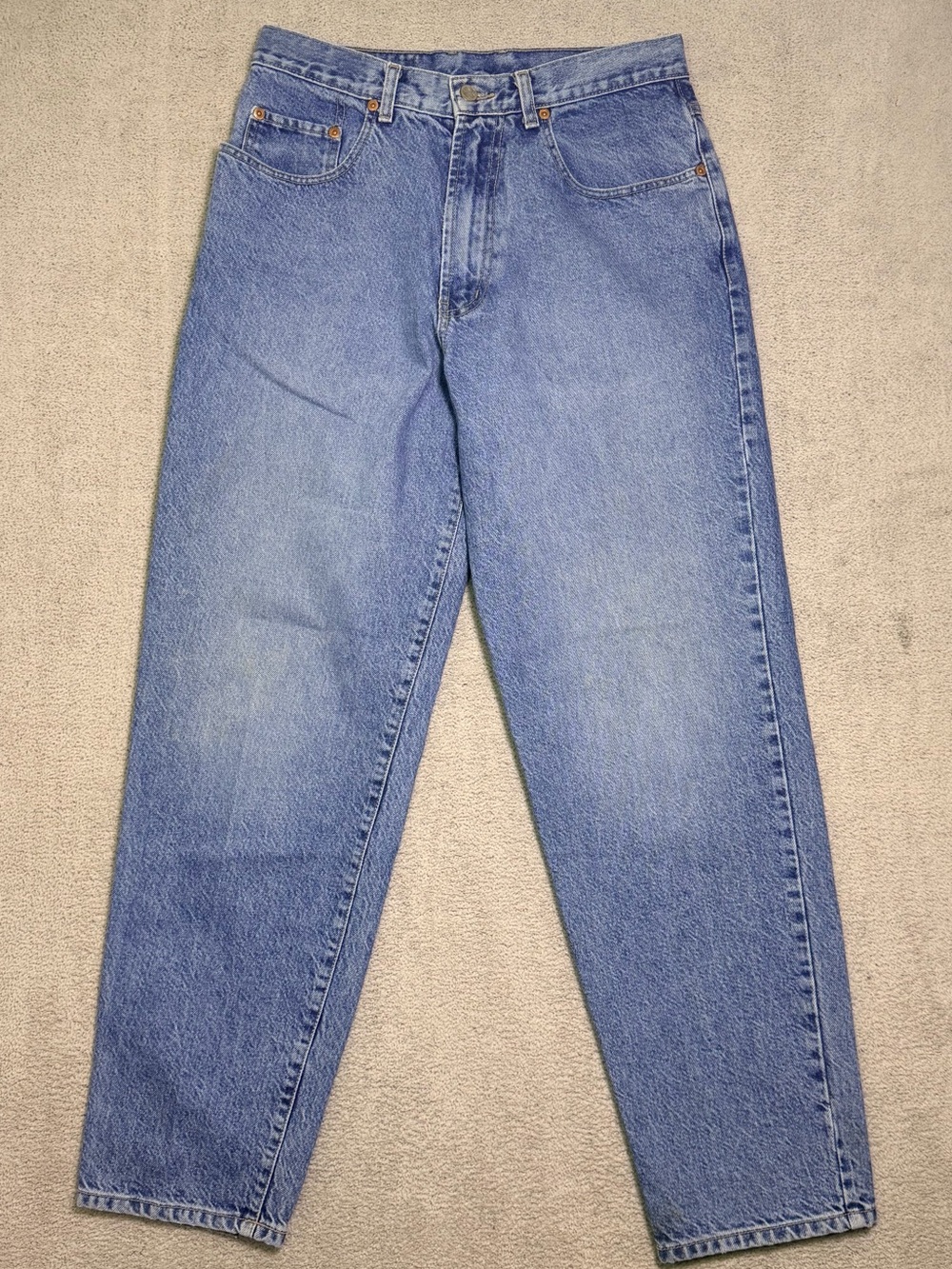 Vtg Lucky Brand Dungarees Mens 32 Relaxed Fit Zipper Fly USA Made Distressed
